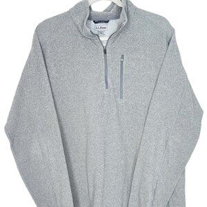 L.L.Bean mens L Tall Traditional fit Greysweater fleece 1/4 zip pullover (2004)